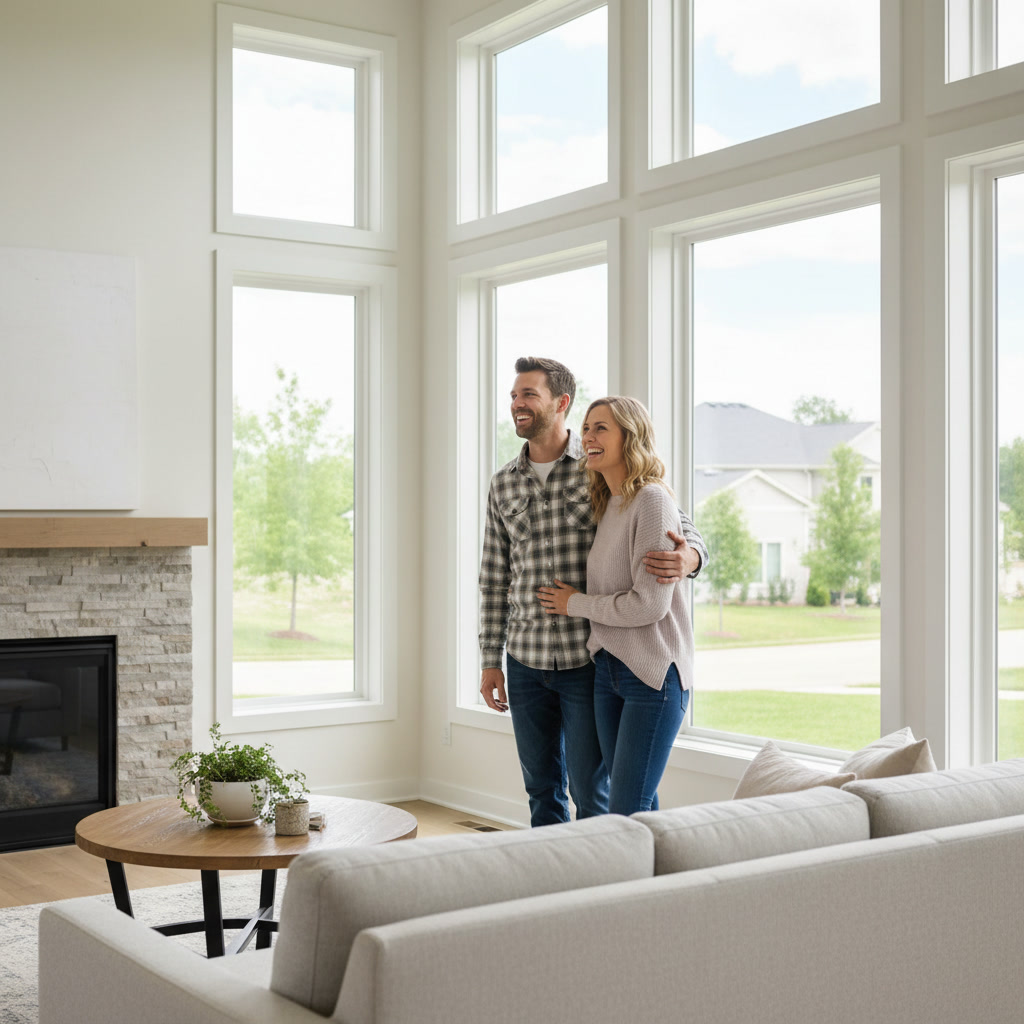 Interior wall painting with roller in Big Lake home