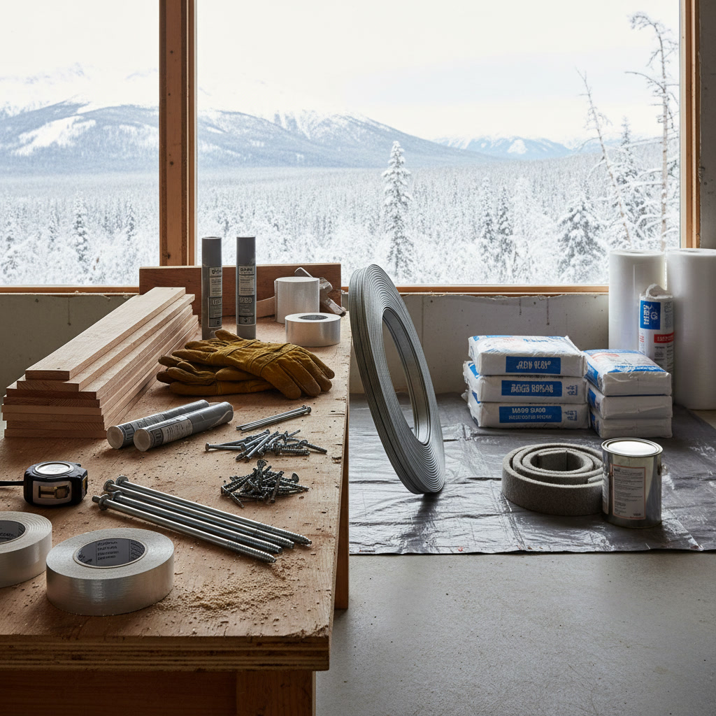 Different types of doors for Alaska homes showing insulation ratings and weather resistance
